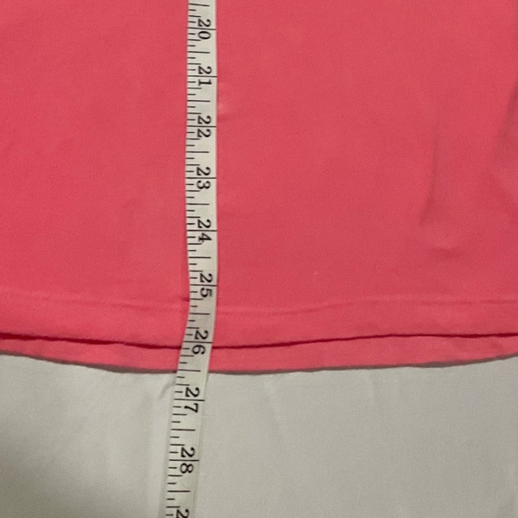 Merona Drape Neck Coral Short Sleeve Top Sz M - Picture 2 of 5